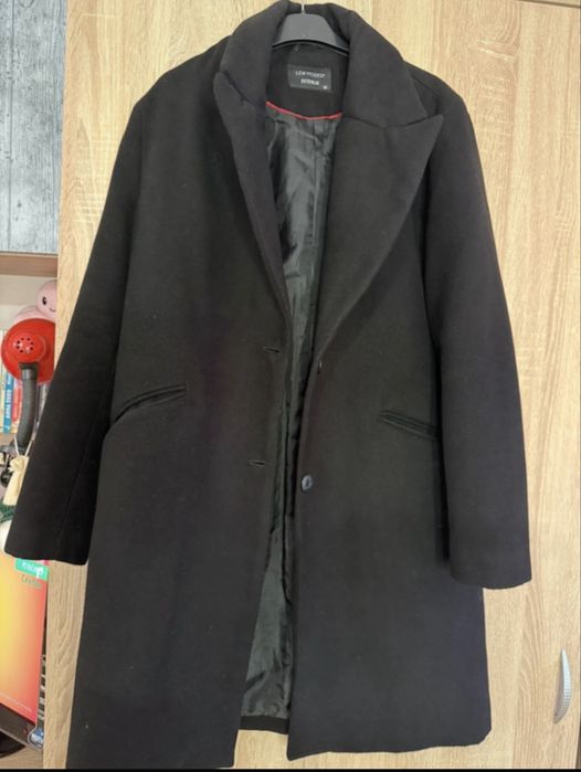 Palton negru captusit