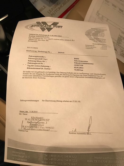 BMW 518d F10 2013 – 104.000 km – Automat – Navi Prof. – Piele bej