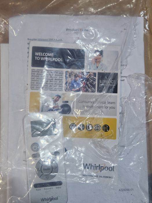 Мобилна система Whirlpool PACF212HP W - мобилен климатик , 12000 охл/о