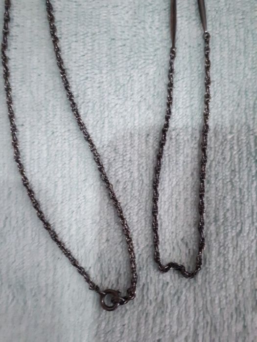 Продам ожерелье.Цепочка из чёрного серебра и чёрным жемчугом