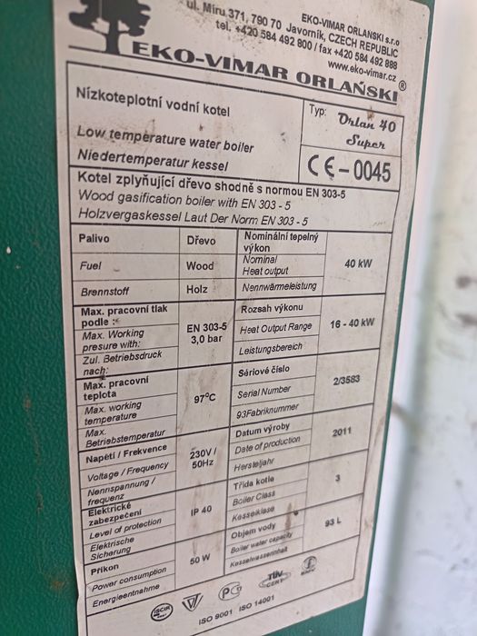 Centrala termica pe lemne cu gazeificare