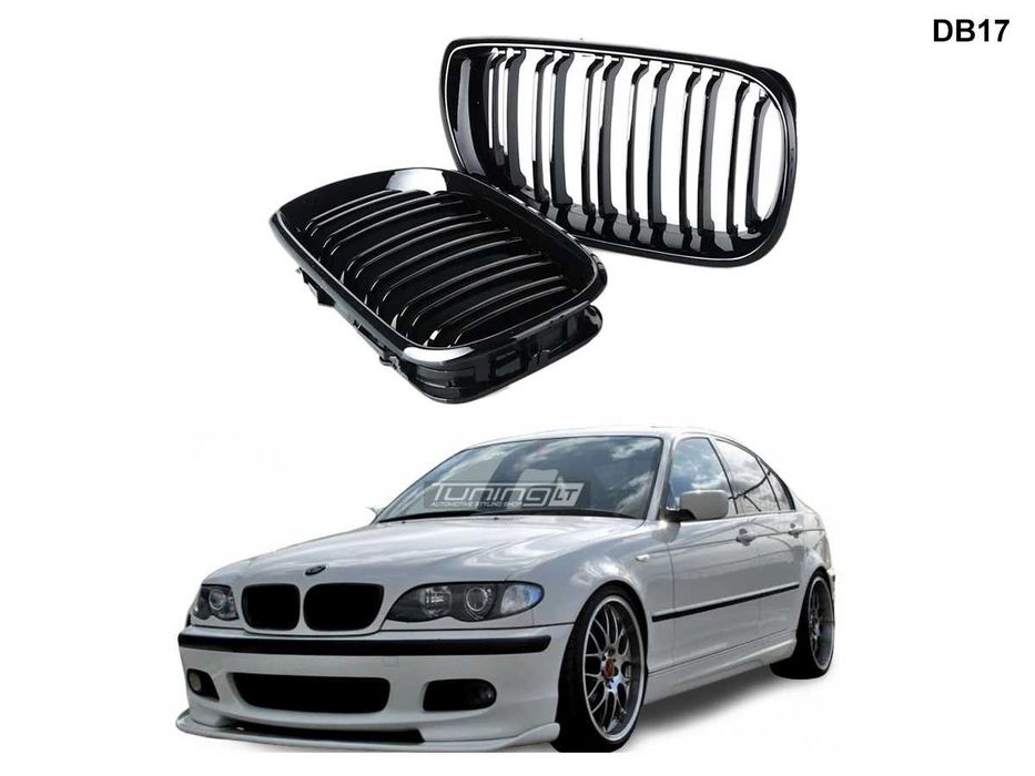 Grilaje duble BMW E46 FACE Sedan Combi E46 Glossy M3 grila dubla