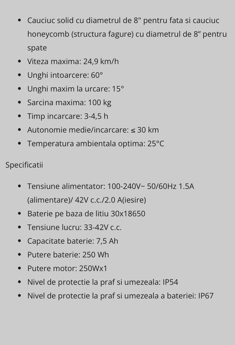 Trotinetă electrică Myria City Traveller +