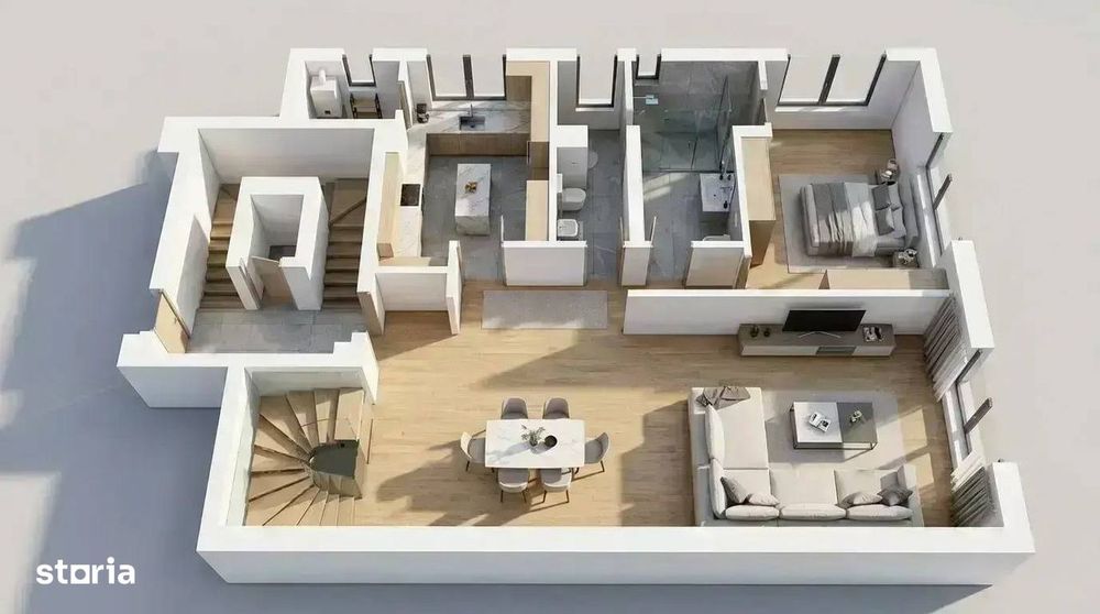 Triplex luminos cu rooftop de 80 mp, în Dorobanți