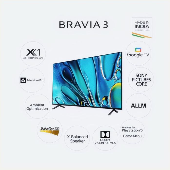Телевизор Sony K-55 S30E UHD 4K Google Tv. Для дома.