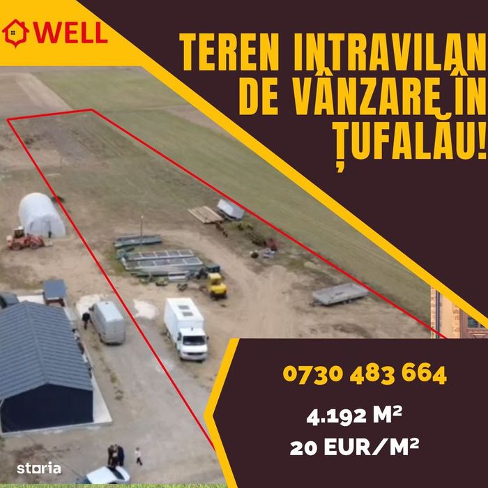 Teren intravilan de vânzare în Țufalău!