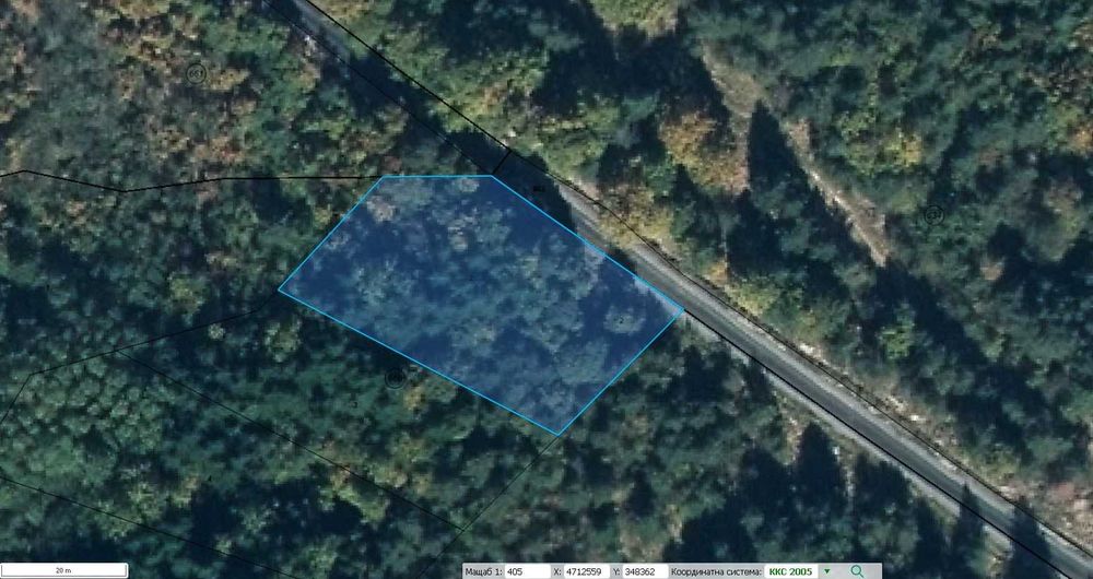 ПАРЦЕЛ земя в софия Вакарел 1500m2 асфалтов път