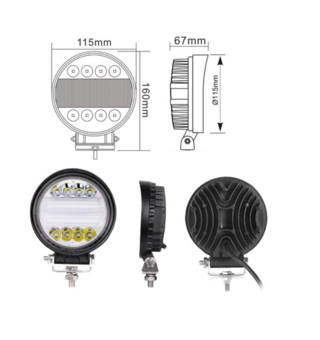 90W IP68 LED Халоген работна лампа диоден фар 30 диода DC 10-30V