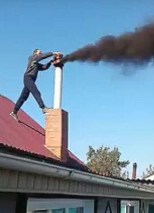 Чистка труб дымоходов