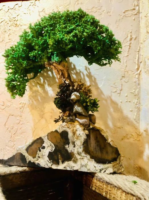 Бансай на агате дизайнерская работа