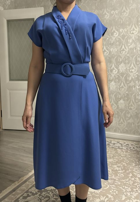 Платье голубого цвета