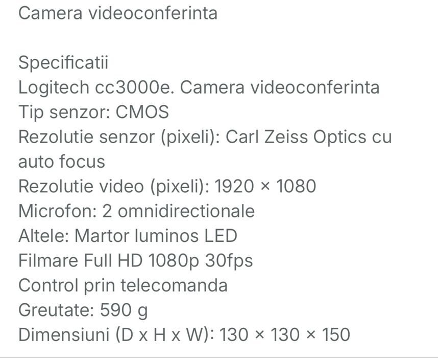 Camera videoconferinta Logitech