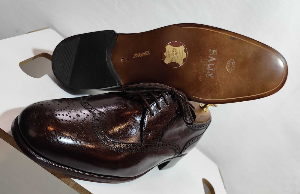 Pantofi de lux 43 43.5 lucrati manual BALLY NOI piele naturala premium