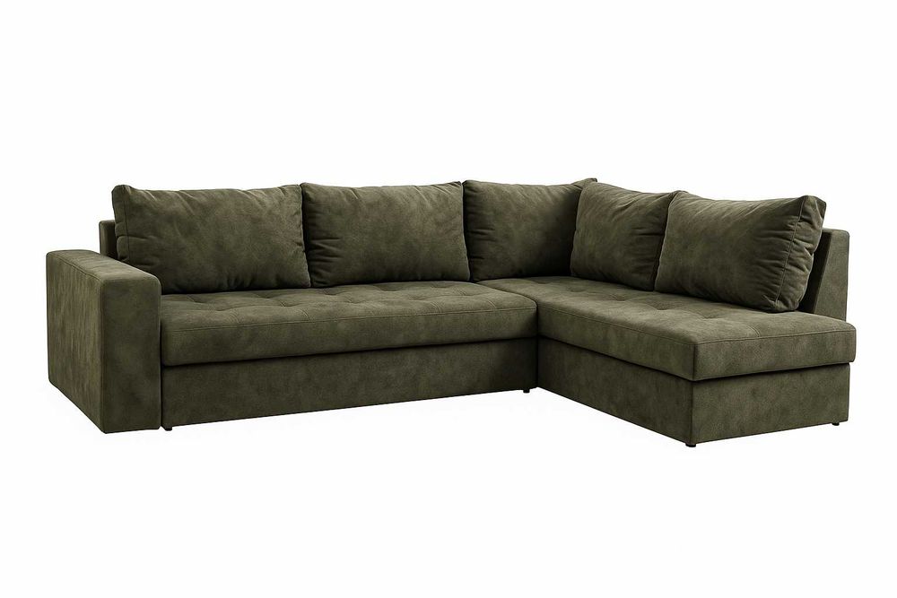 Просторен L-диван с място за съхранение – перфектен за дома