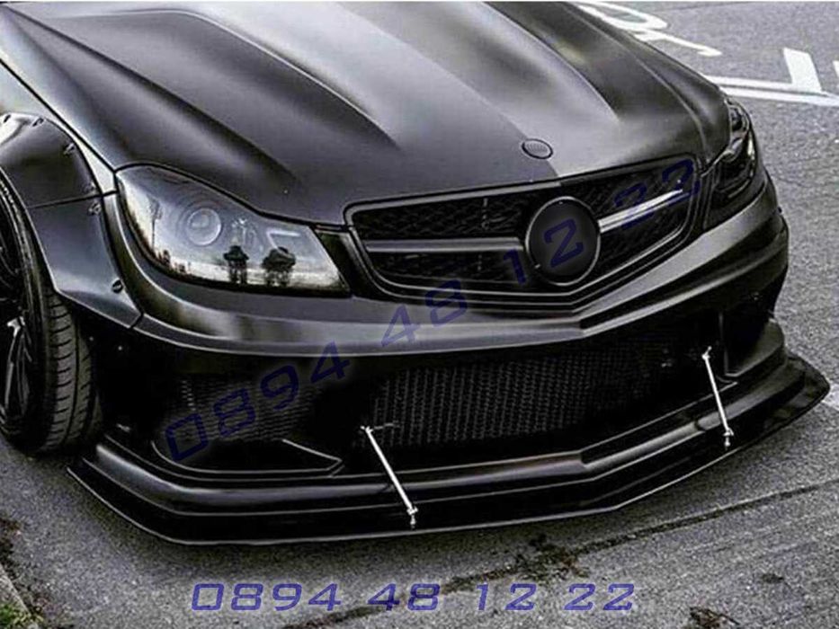 Лип Държачи Предна Броня Държач Спойлер Сплитер Истински Карбон