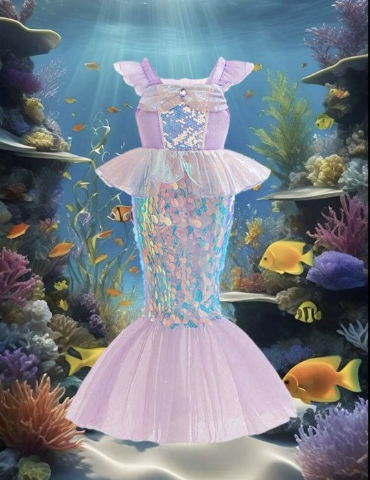 Маскараден костюм за Хелоуин-рокля на Ариел малката русалка Disney