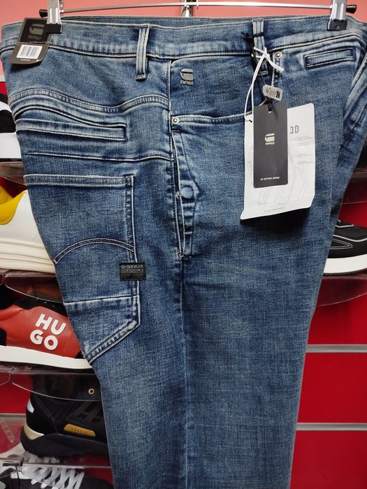 Оригинални дънки G-Star Raw D-Staq W38 3D Slim нови мъжки еластични