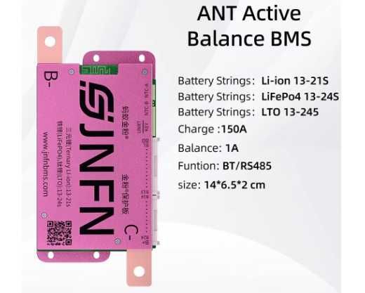 BMS BLUETOOTH 100A 150A trotineta bicicleta electrica Balansare activa 1A 13-24s senzor umiditate
