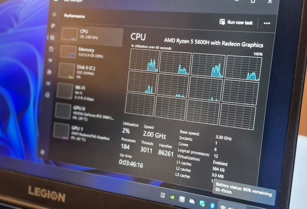 Laptop gaming Lenovo Legion RTX 3060 165Hz