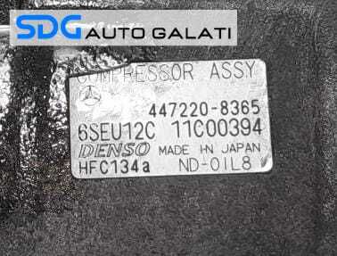 Compresor AC Aer Conditionat Clima Mercedes Clasa A Class W168 A140 A160 A170 A190 A210 1.7 CDI 1997 - 2005 Cod 447220-8365 6SEU12C 11C00394 [N0668]