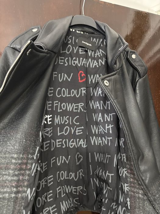 Geaca piele desigual