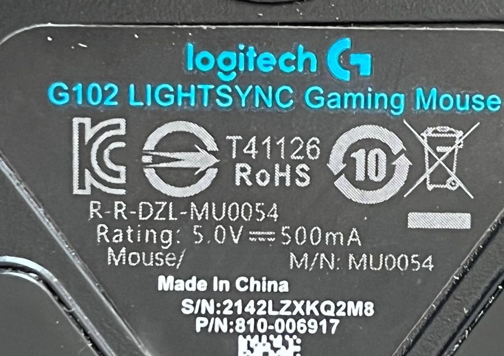 Мышь игровая Logitech G102 Lightsync Gaming mouse. Оригинал