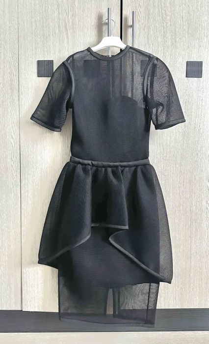 Черный платье прямой