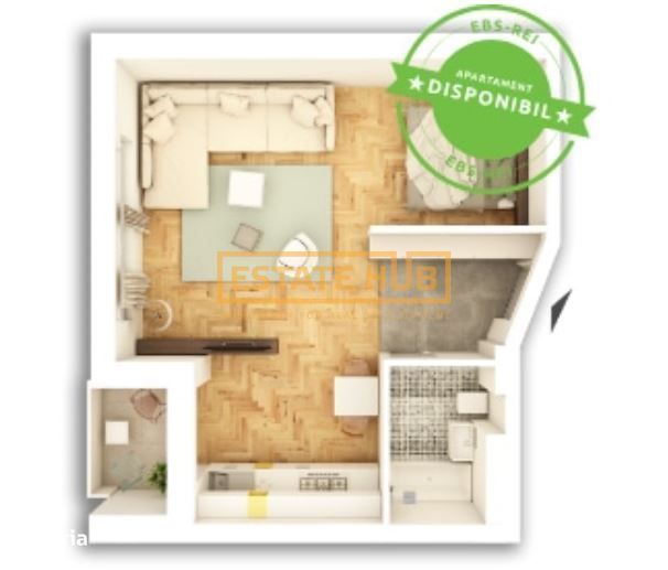 Apartament 1 camera FINISAT | zona Parcul Feroviarilor | Comision 0%