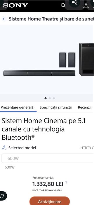 Sistem home cinema 5.1 Sony
