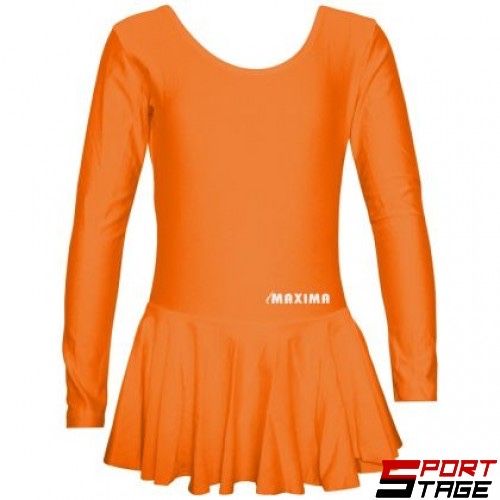 Оранжево трико на Maxima Sport, подходящо за танци или балет