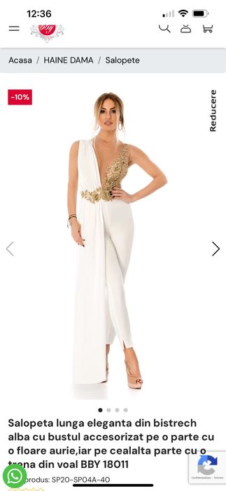 Salopeta albă BBY 18011