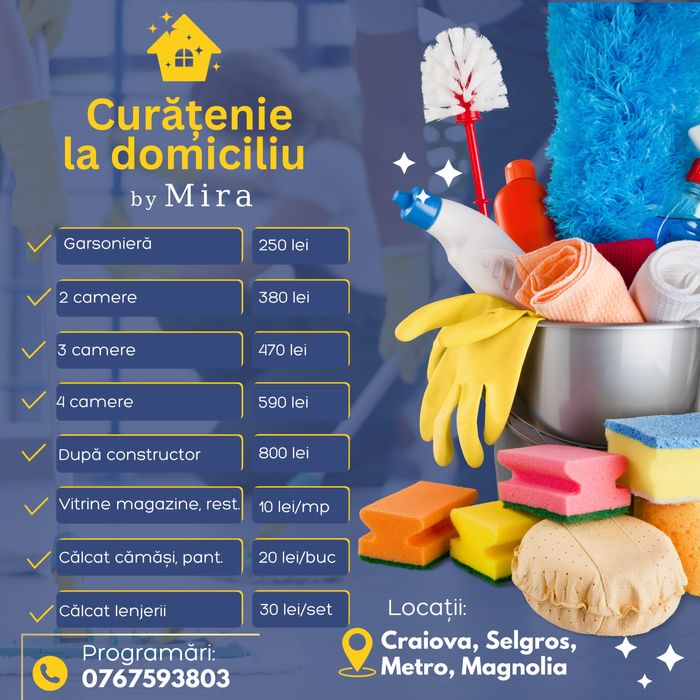 Curatenie domiciliu  persoana fizica