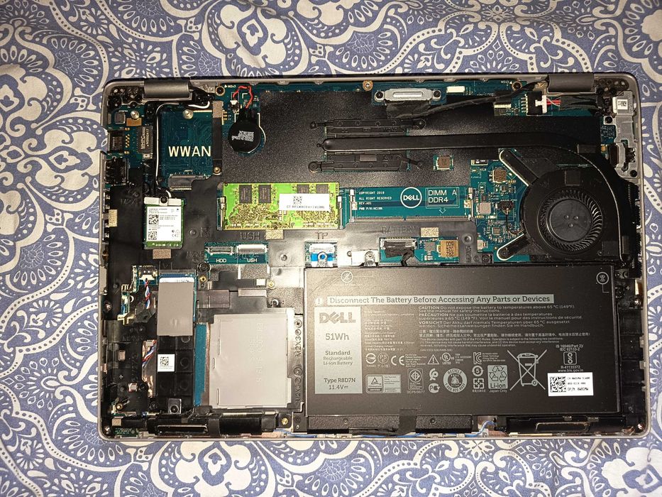 Placa baza laptop Dell Latitude 14 5410, gen 8, Core i5 8365u, video Intel UHD 620