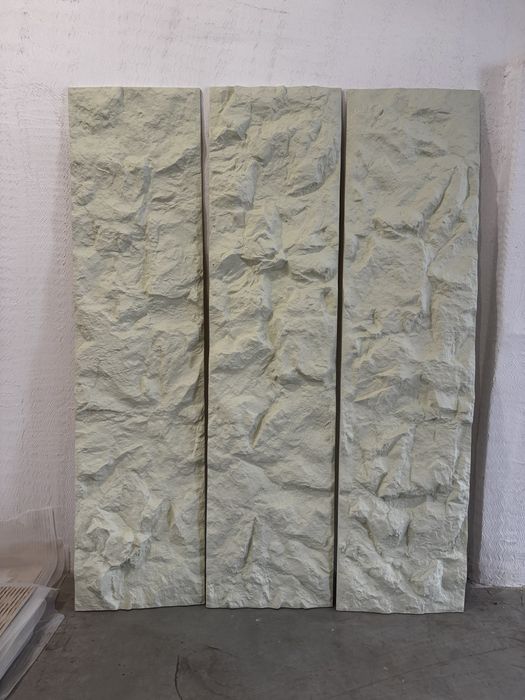 Panou decorativ PU imitatie piatra roca 2400*600 Alb OffWhite continuitate A-B-C-D-E-F