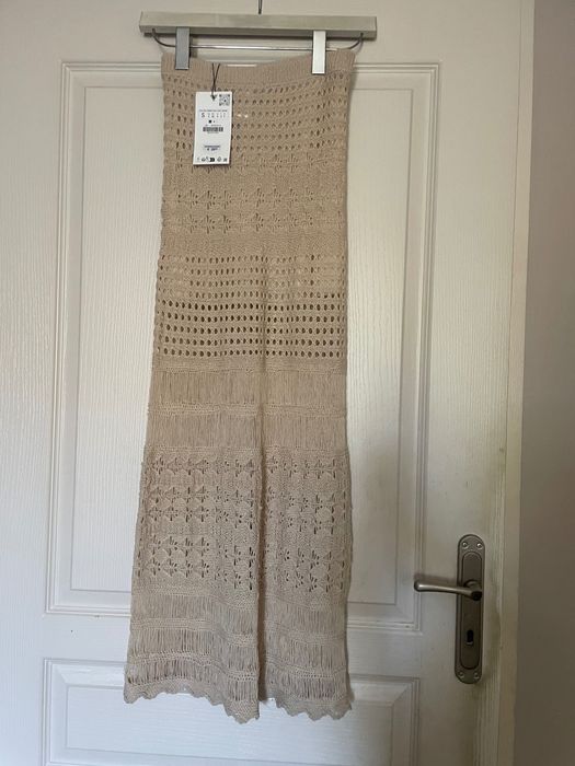 Плетена Пола Zara S Нова с Етикет