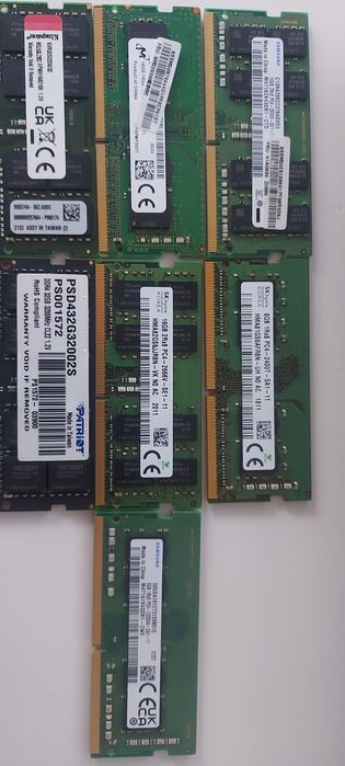 Laptop memory 8 Gb, 16 Gb si 32 Gb RAM DDR4