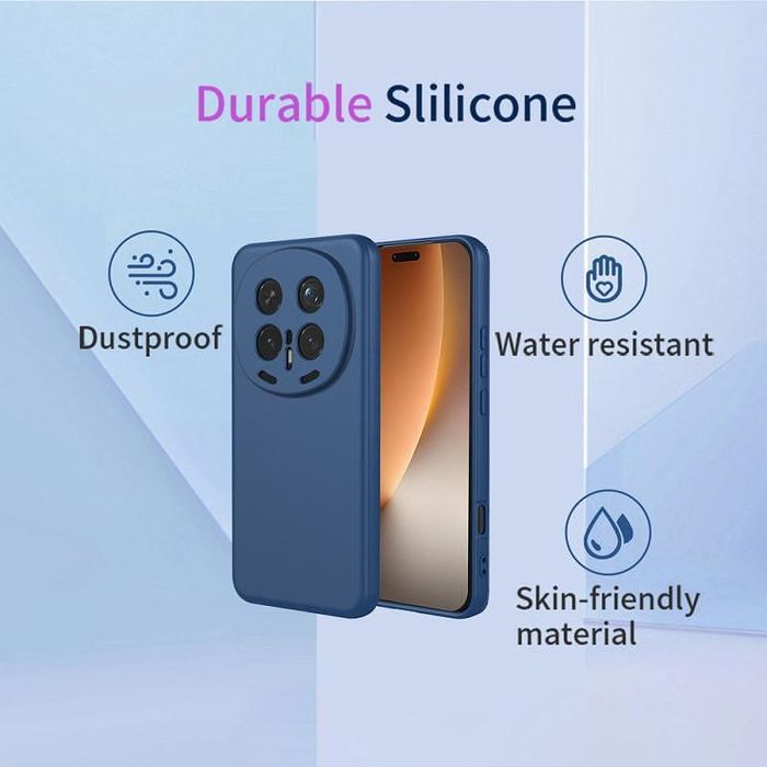 Матов силиконов кейс за honor magic8 pro - тъмно син