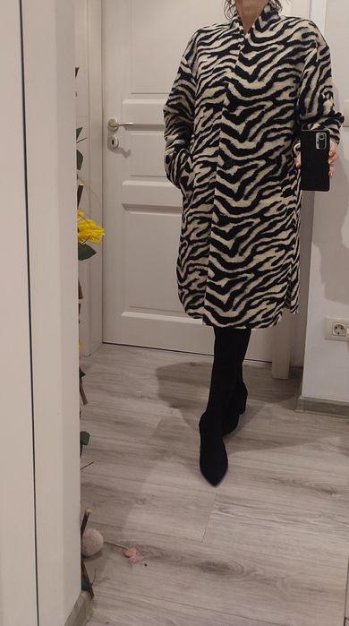 Pardesiu/blazer boho Zebra Print, mărime M-L, 100%bumbac