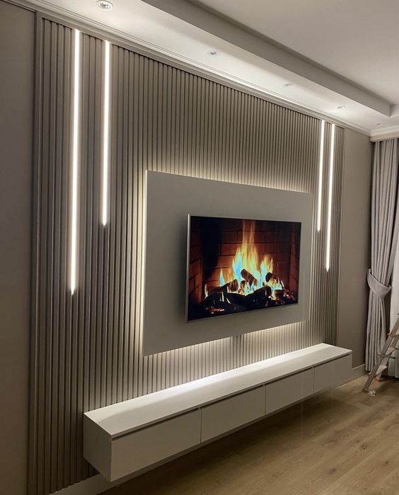 Установка гибкого мрамора и тв зон