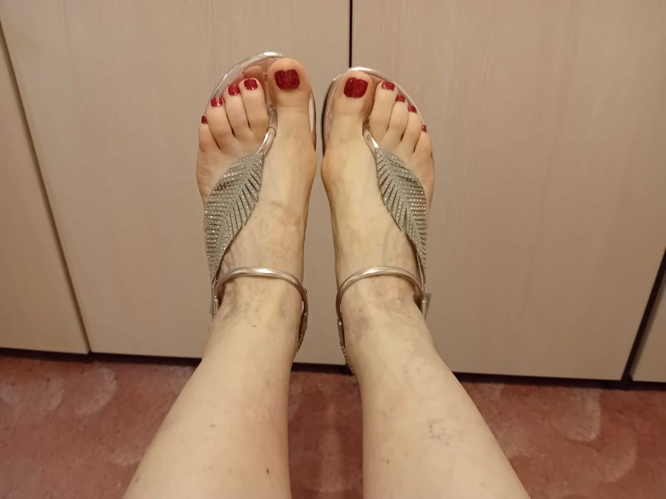 Нови дамски сандали сребристи