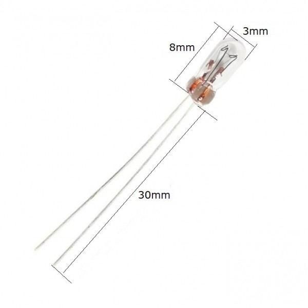 крушка т3w 3мм 14v 50ma  10броя automax