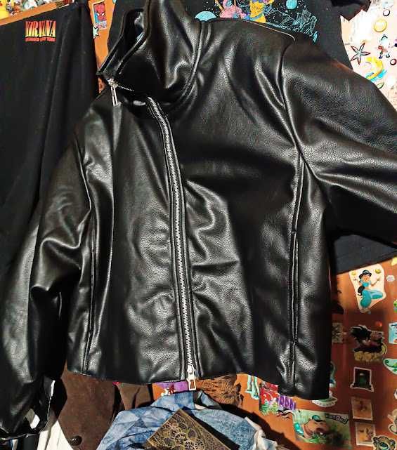 кожено дамско яке