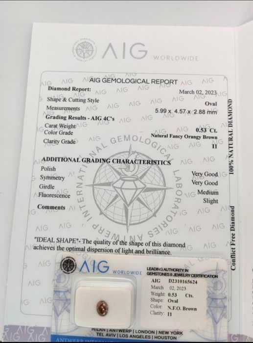 Инвестиционен диамант 0.53карата