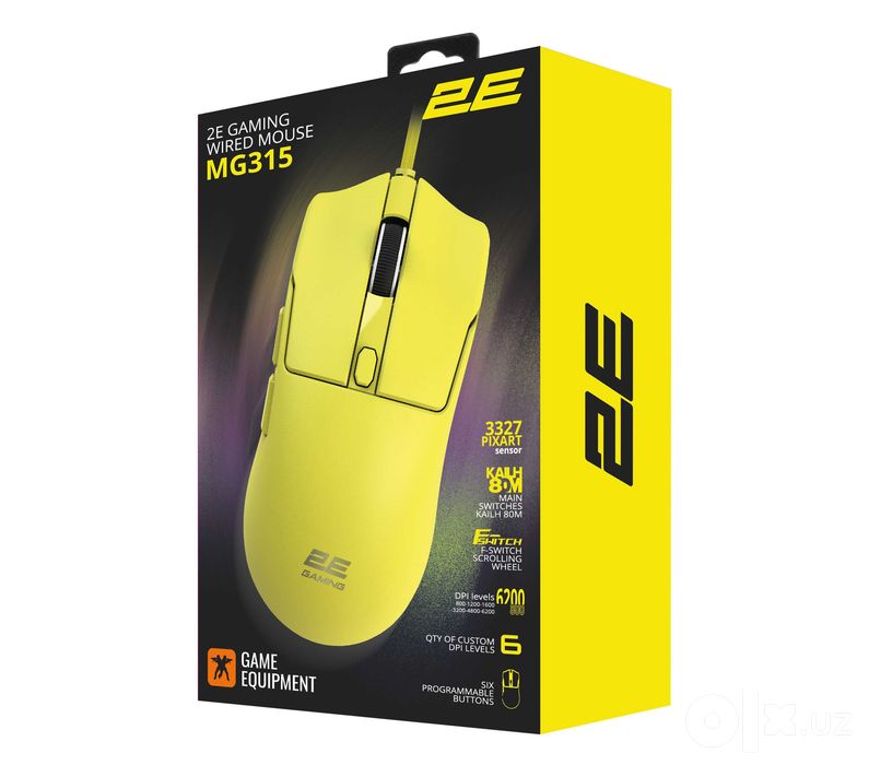 }Мышь 2E GAMING MG315, USB-A, жёлтый