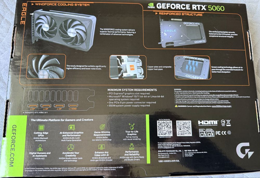 Новая видеокарта RTX5060