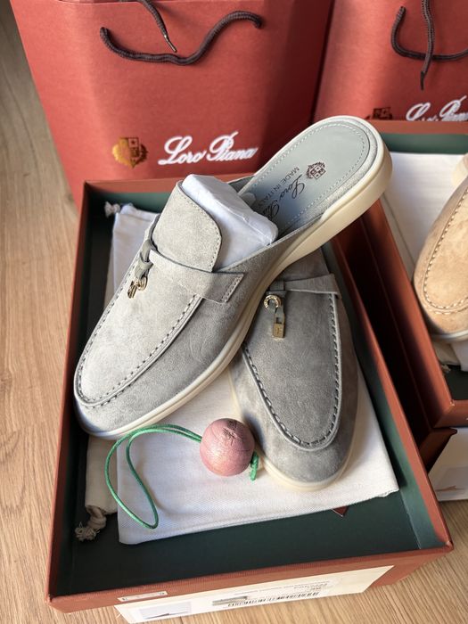 Saboti Loro Piana Summer Walk | Mocasini/Saboti barbati | Papuci piele intoarsa | Marimi 37-39 | NOI