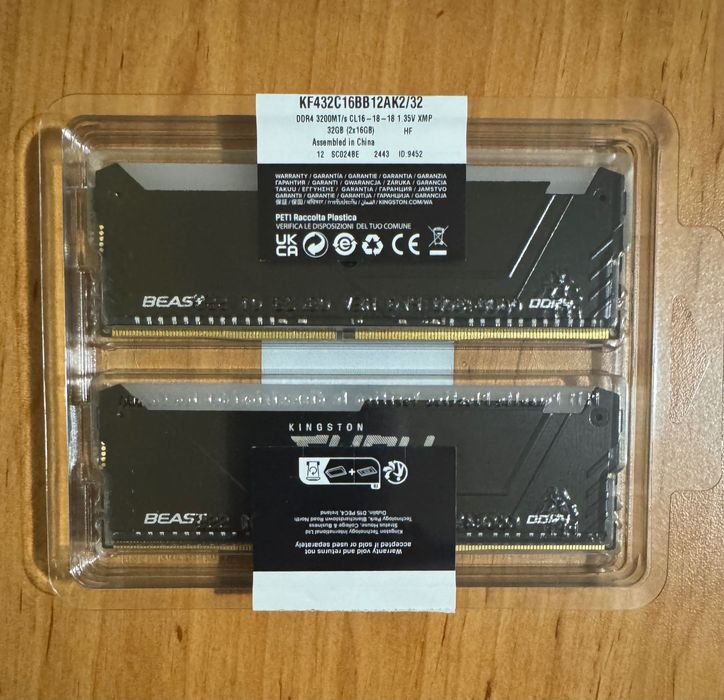 Промо цена! 32Gb DDR4 3200Mhz Kingston Fury