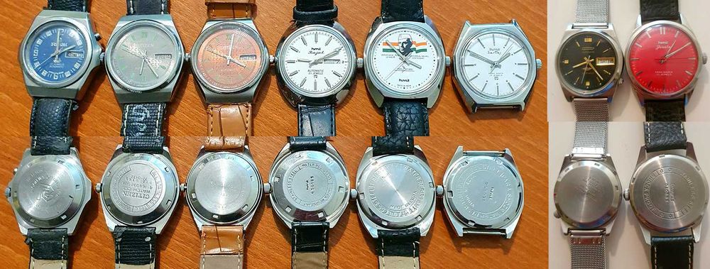 CITIZEN automatic, RICOH automatic, НМТ handwinding & automatic