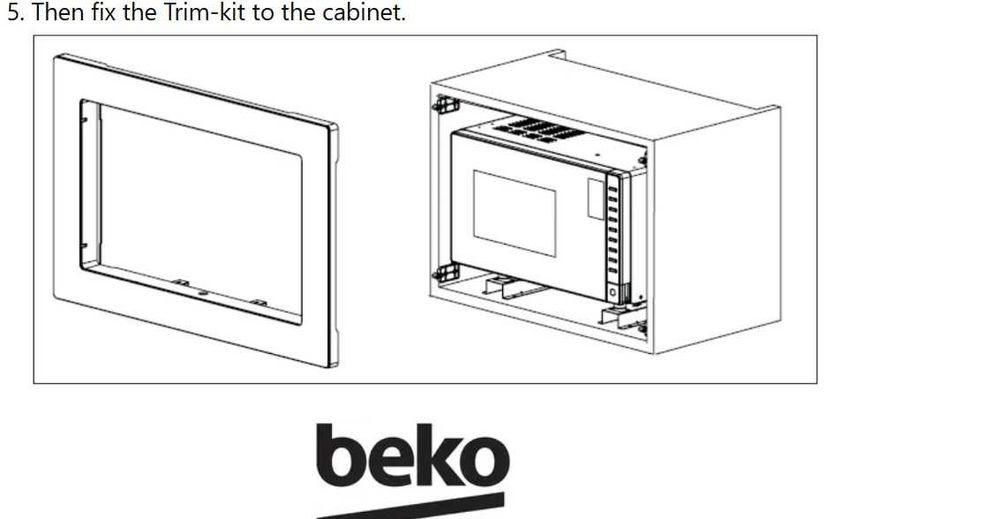 Kit montaj cuptor cu microunde incorporabil BEKO MOK20232X