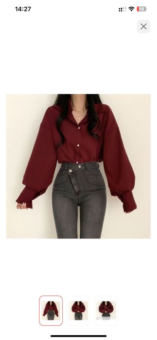 Рубашка белый и красный